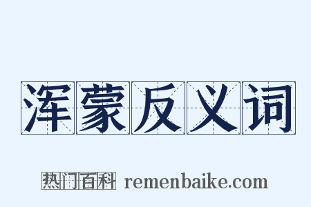 浑蒙反义词是什么意思的图片